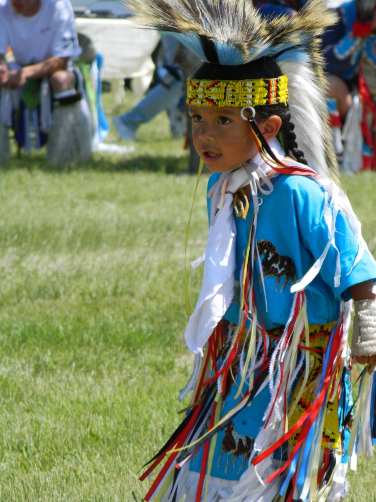 Native American dancer boy