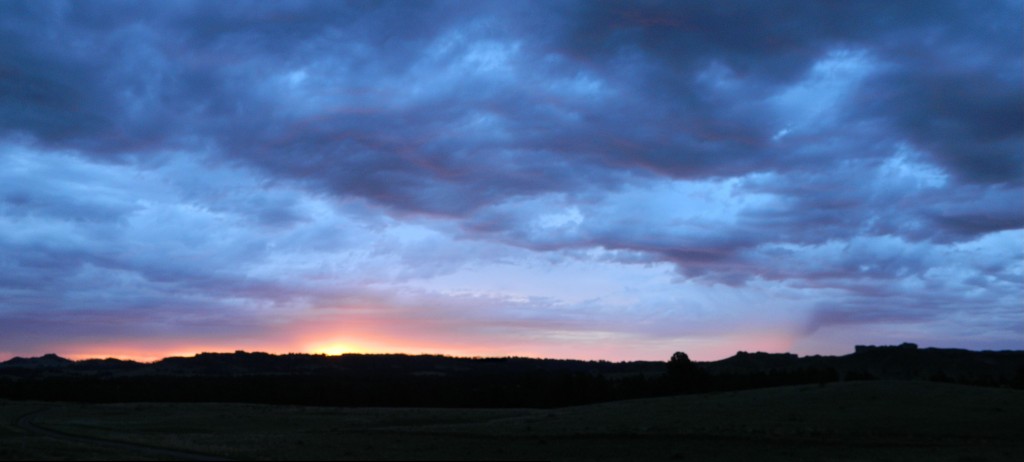 Sunrise over the buttes after the storm