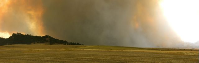 West Ash Creek Fire racing across Nebraska Pine Ridge National Forest